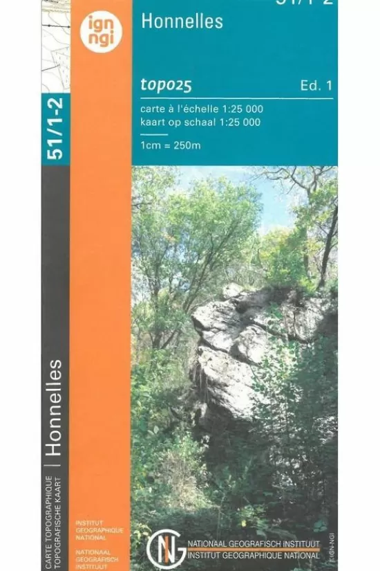 Hot Kaart Honnelles B-51/1-2 Topokaarten
