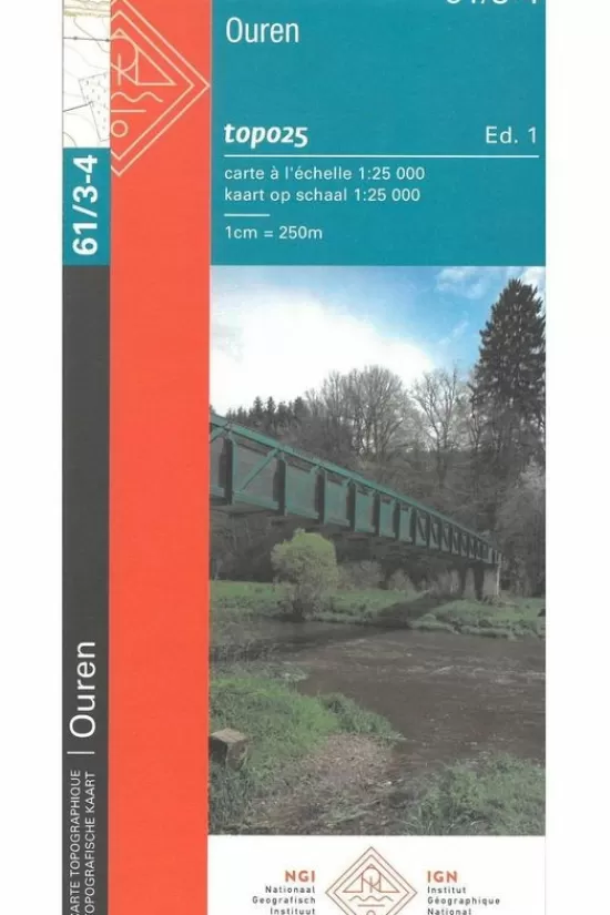 Hot Kaart Ouren B-61/3-4 Topokaarten