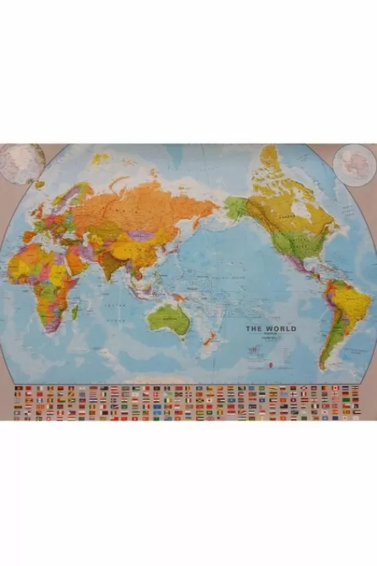 Fashion Map World Political: Pacific Kaarten