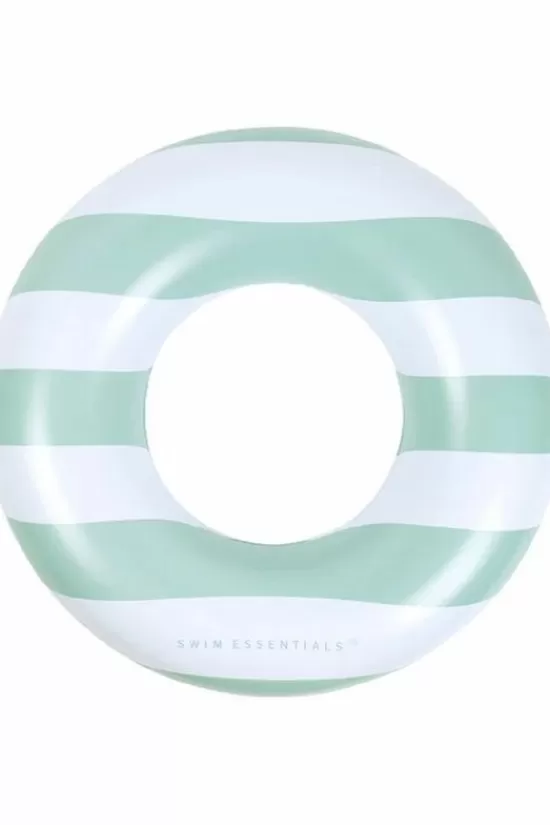 Clearance Speelgoed Old Green Striped Swimring 90 Cm Speelgoed