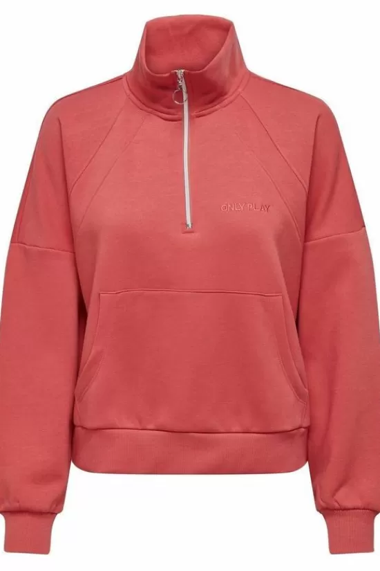 Fashion Trui Onpelena Hn Ls Zip Short Brush Swt Truien & Vesten