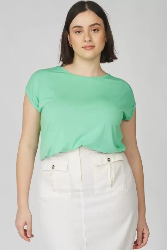 Flash Sale T-Shirt Lava Plain Lurex Strip T-Shirts & Tops