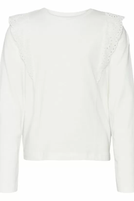 Best Sale T-Shirt Vmpanna Glenn Ruffle Top Jrs T-Shirts